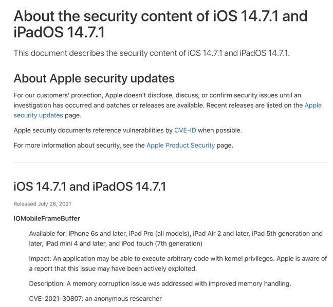 济宁苹果手机维修分享iOS 14.7.1 正式版更新内容及升级方法 